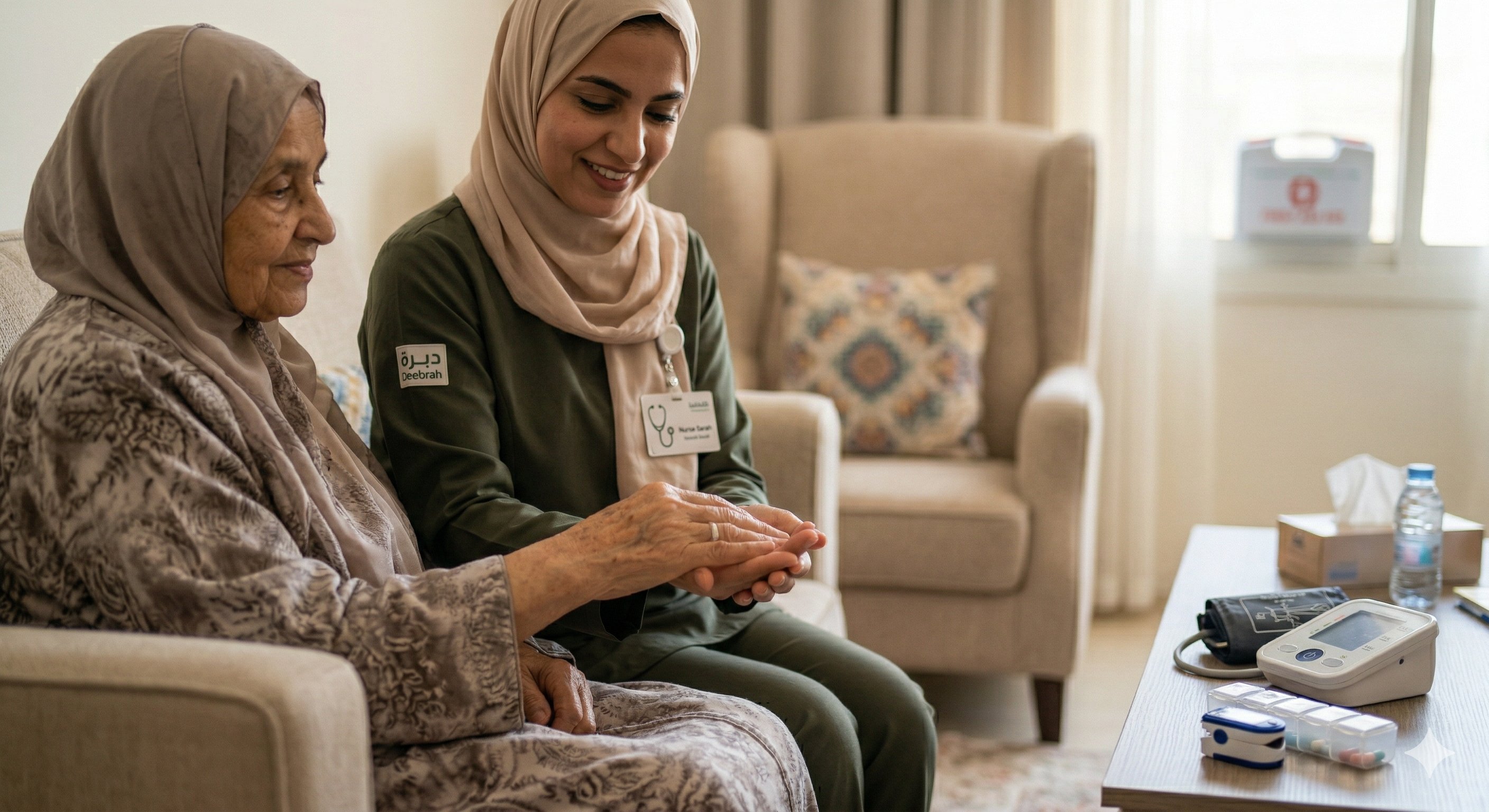 طلب التواصل مع مزوّد الرعاية الطبية المنزلية المرخّص